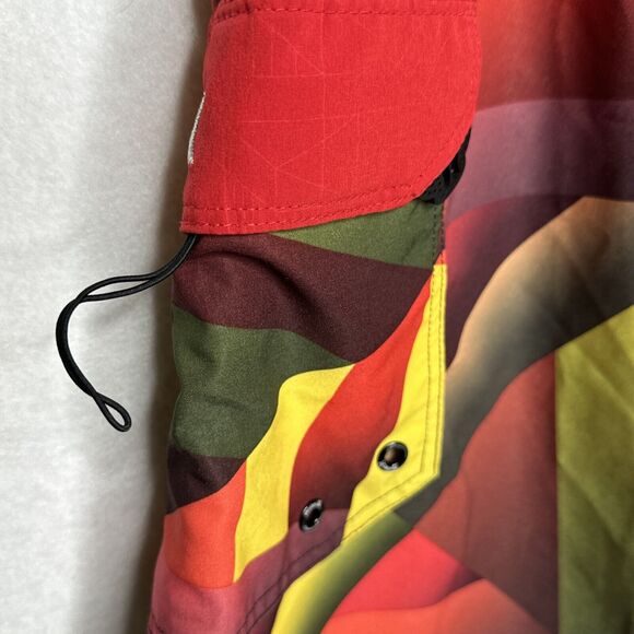 HURLEY Buckle Phantom Unlined Board Surf Swim Shorts Red Striped Mens Size 29 - Picture 4 of 12